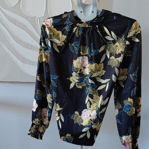 Floral Black Women's Top